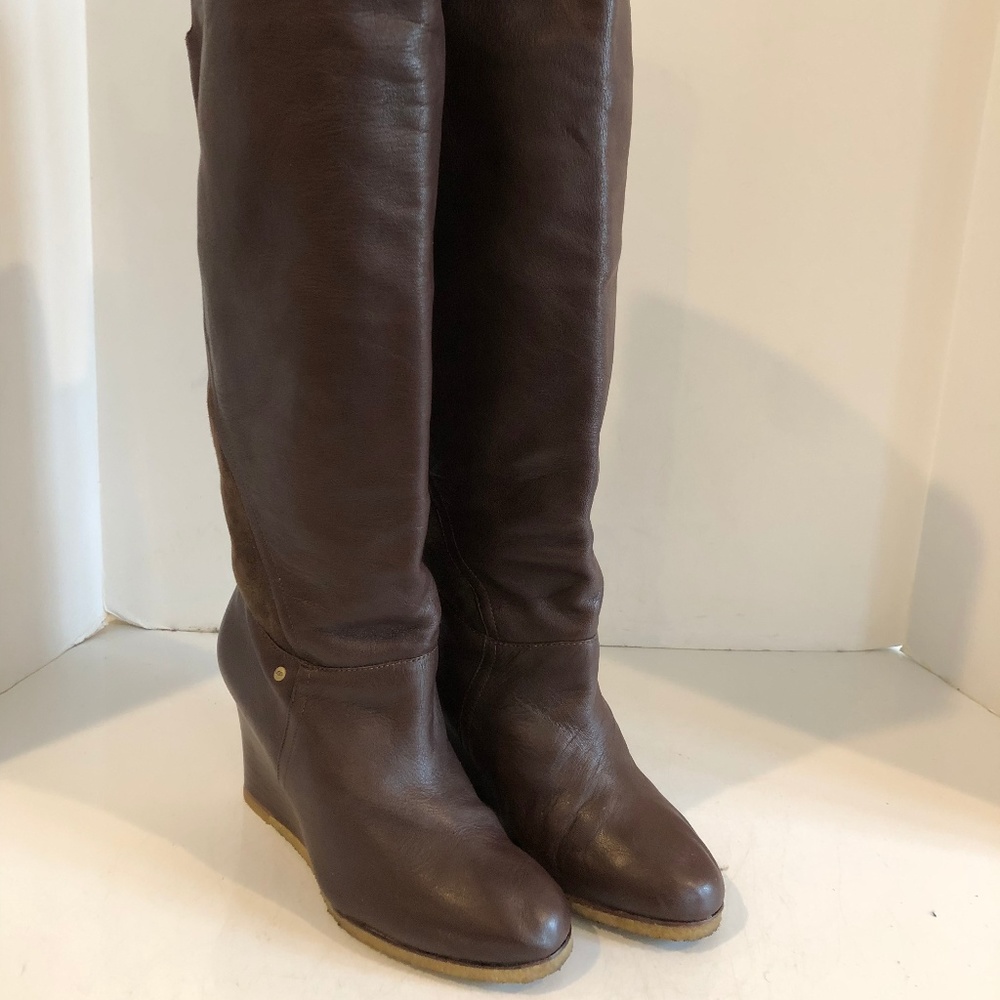 UGG Chocolate Over the Knee Wedge Boots